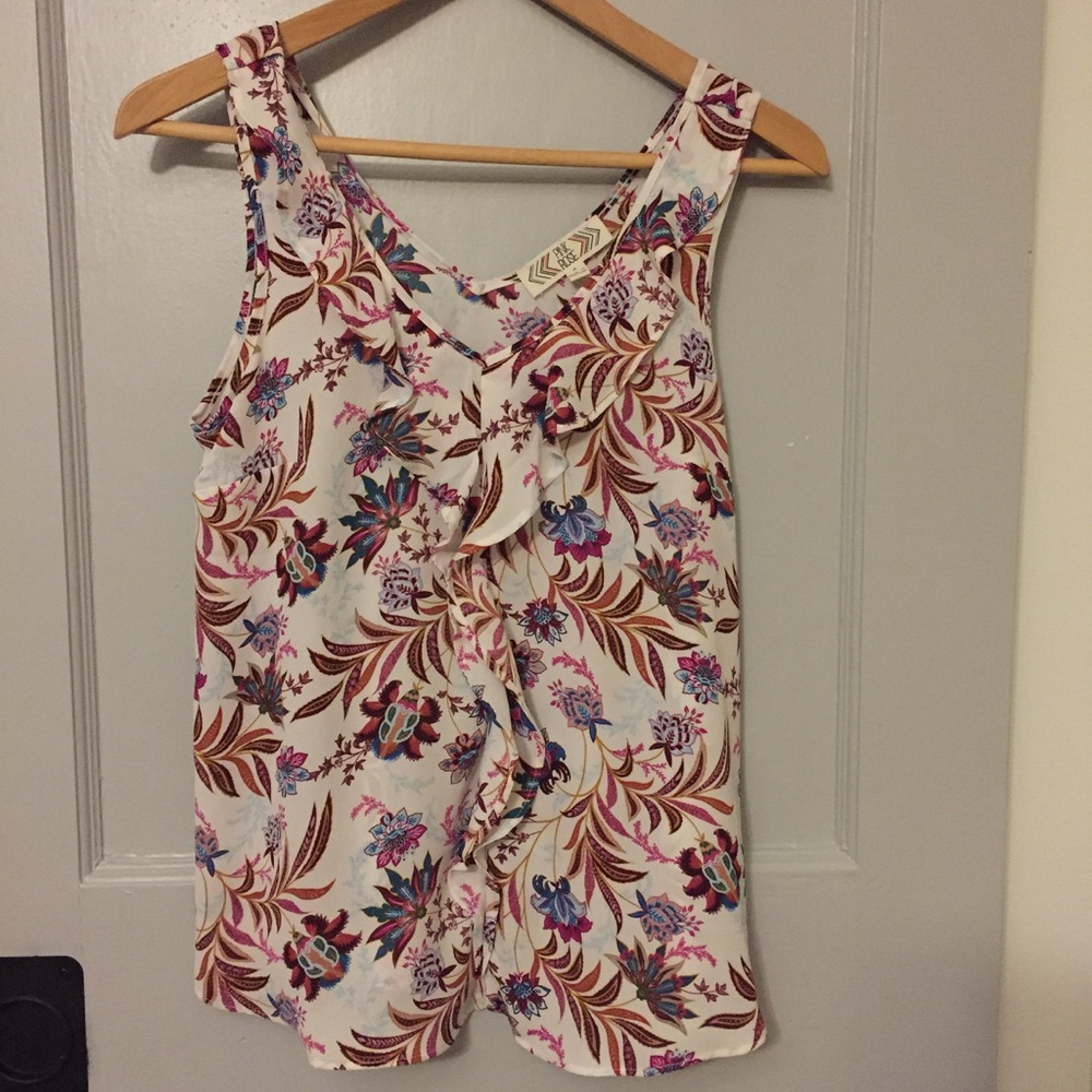 Floral dressy tank top